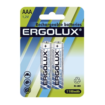 Аккумулятор Ergolux AAA-1100mAh Ni-Mh BL-2, 1.2В