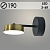 Бра 20608/1W BK+BRASS черный/латунь LED 12W 3000-6000K d190 h100, MGF22