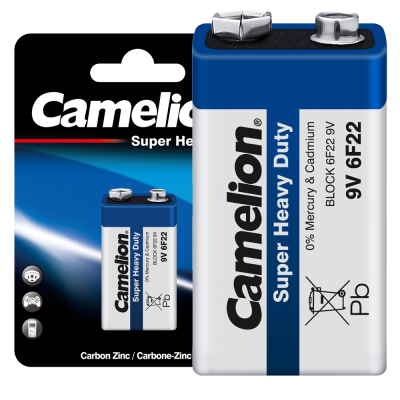 Батарейка CAMELION 6F22 Blue BL-1, 9В (12/240)