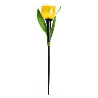 Светильник садовый на солн.бат. UNIEL USL-C-452/PT305 YELLOW TULIP  Желтый тюльпан. Белый свет IP44