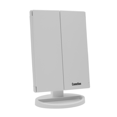 Зеркало CAMELION M145-SL C01 бел. с LED подсветкой, 1x, дневн.свет, 5Вт,4*LR6(1/12)