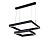 Светильник Ambrella FA6633/2 BK черный 108W 600*600*720 (ПДУ РАДИО 2.4G)