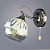 Бра XA1262/1 BK+PL черный жемчуг 1х60W E27 h190, HN21