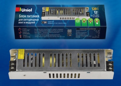Блок питания UNIEL UET-VAS-150A20 12V IP20 , 150Вт Металлический корпус