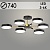 Люстра XI3206/6 BK+GD черный+золото 108W LED 3000-6000K d740 h160, HN22