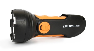 Фонарь ULTRAFLASH LED3816 аккум. 220В желтый/черн. 9LED, SLA пластик (1/60)