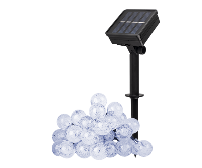 Светильник с солнечной батареей ФАZА SLR-G05-30W гирлянда, шарики, хол. бел. (1/30)