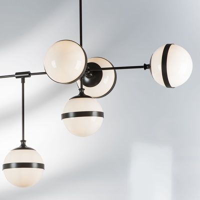 813197 Люстра GLOBO 9х40W E14 umber/white