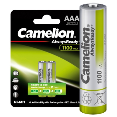 Аккум-р CAMELION AAA-1100mAh Ni-Mh BL-2 (NH-AAA1100BP2, аккумулятор,1.2В) Always Ready