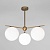 Потолочный светильник со стеклянными плафонами 60147/3 латунь EUROSVET