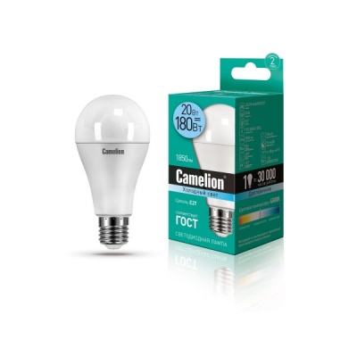 Лампа CAMELION LED20-A65/845/E27 220V 20W (1/10/100)