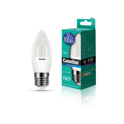 Лампа CAMELION LED12-C35/865/E27 220V 12W ()