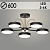 Люстра XI3219/5 BK+GD черный/золото 90W LED 3000-6000K d600 h210, HN22