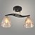 Люстра XA1275B/2 BK+FGD черный/золото 2х60W E27 d420 h270