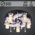 Люстра 5531/5+1 5х40W Е14+1х35W MR11 ПДУ LED-RGB d500, SDA18