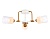 Светильник подвесной Ambrella TR303321/3 WH/GD/CL/FR белый/золото/прозрачный/белый мат. E27*3 max60W