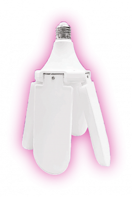 Фитолампа светодиодная раскладная высокой мощности Т80-4 40Вт сине-красный спектр E27 Фарлайт