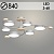 Люстра XI3261/6 GREY+WOOD серый+дерево 90W LED 3000-6000K d840 h200, HN23