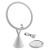 Зеркало CAMELION M282-DL C01 бел.с LED подсветкой,1x/ съёмн.5x-увелич.,днев.свет,5Вт,4*LR03 /USB(3)
