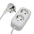 Удлинитель двухместный STEKKER HM01-21-05  с/з 3x0,75, белый, 5м, серия Home, Ухз-10
