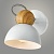 Спот 23390/1 WH+WOOD белый+дерево 1x40W E27 h135, 24