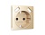 AP6090 Лицевая панель ALFA (Шампань) для электрической розетки с/з со шторками 2USB A+A QUANT