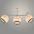 Люстра XA1592/3 WH+WOOD белый/дерево 3х60W E27 d530 h255, HN24
