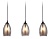 Светильник подвесной Ambrella TR3537/3 BK/SM/FR черный/дымчатый/белый матов E27/3 max40W 640*120*820