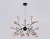 Люстра подвесная Ambrella TR3013/27 DCF/TI темный кофе/янтарь G4/27 max 20W D750*650