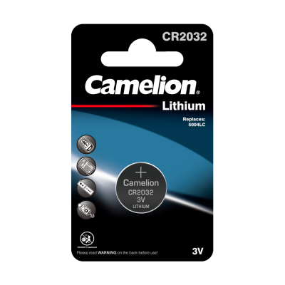 Батарейка CAMELION CR2032 BL-1, 3V литиевая (10/1800)