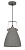 Светильник подвесной CAMELION PL-428L C73 Cерый + медь (New York) 1х E27, 60Вт, 230В, металл