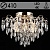 Люстра E2265/6+6 FGD золото/хрусталь 6х40W E27+6x3W LED ПДУ d410 h630, QH23