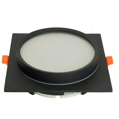 Светильник FERON DL705 25W 230V GX70, IP44, черный, квадрат, без лампы 