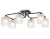 Люстра подвесная Ambrella TR303224/6 BK/CH/FR черный/хром/белый матовый E27*6 max 60W 615*390*220