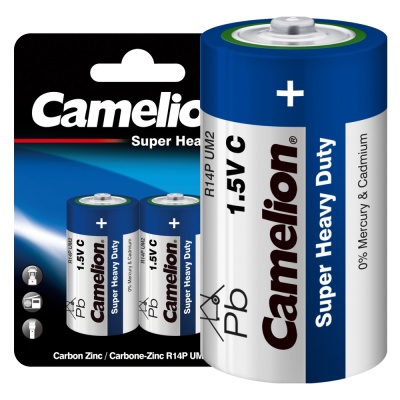 Батарейка CAMELION R14 Blue BL-2, 1.5В (12/288)