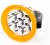 Фонарь ULTRAFLASH LED3807M  (фонарь аккум 220В, черный/желтый, 7 LED, 2 режима, SLA, пластик, (5/60)