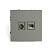 Розетка TV + компьютерная RJ-45 (механизм), серия Эмили, RST00-5106-10, платиново-серый, soft touch