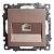 Розетка (механизм) компьютерная 1-местная RJ-45, серия Катрин, GLS00-7107-02, шампань (10/200)