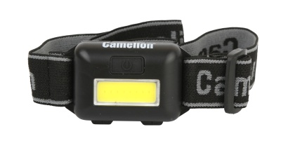 Фонарь CAMELION LED 5355 налобный, черн., 1Вт COB LED, 3реж, 3XAAA, пласт, блист