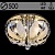 Люстра 55721/500 CR хром 5х40W E14 LED-WT ПДУ d500