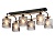 Светильник потолочный AMBRELLA TR3033250/6 BK/WD черный/дерево E27/6 max 60W 580*340*245