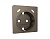 AP6405 Лицевая панель ALFA (Темная бронза матовый) для электрической розетки с/з со шторками 2USB C+