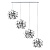 L4PL721134 Подвес четверной линейный EXTRA 4x3x5W(led) G9  (721134 - 4 + 572144 -1) ХРОМ