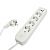 Удлинитель 4-местный c/з 3x1 мм2, 1,8 м, 250В, 10А, 2USB+1Type-C 2,4А, серия Home, белый STEKKER HM0