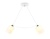 Люстра подвесная Ambrella TR303154/2 WH/CH/FR белый/хром/белый матовый E27/2 max 40W 640*115*410