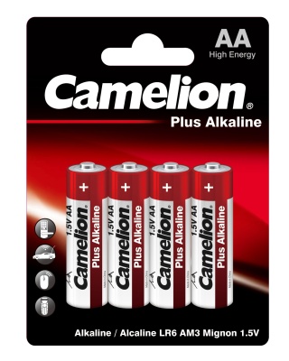 Батарейка CAMELION LR6 Plus Alkaline BL-4 (BP-4), 1.5В (4/48/576)