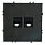 Розетка компьютерная 2-местная RJ-45 (механизм), серия Эмили, RST00-5111-05, черный уголь