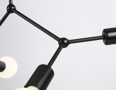Потолочный светильник в стиле лофт Ambrella TR8033/4 BK черный E27*4 max 40W D670*440
