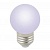 Лампа светодиодная Volpe LED-G45-1W/RGB/E27/FR/С Форма "шар",матовая.Цвет RGB