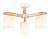 Люстра подвесная Ambrella TR83112/3 WH/LW белый/светлое дерево E27/3 max 40W D580*320